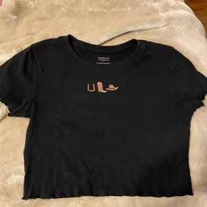 Cowboy inspired crop top